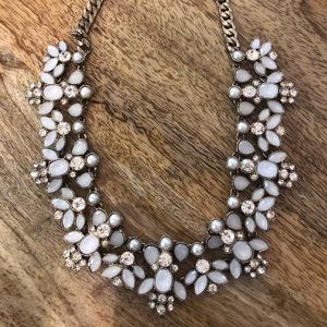 J. Crew Light Blue & Crystal Bauble Necklace